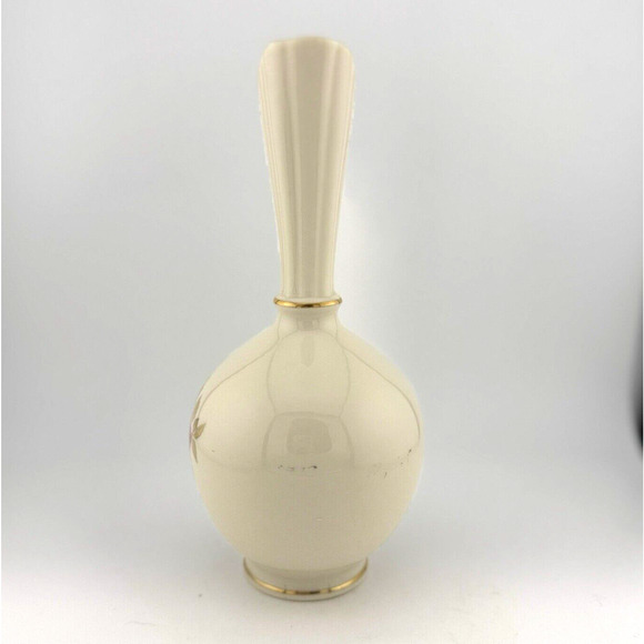 VTG Lenox Roselyn Rhodora Porcelain Bud Vase Pink Rose 24K Gold USA - Picture 6 of 10